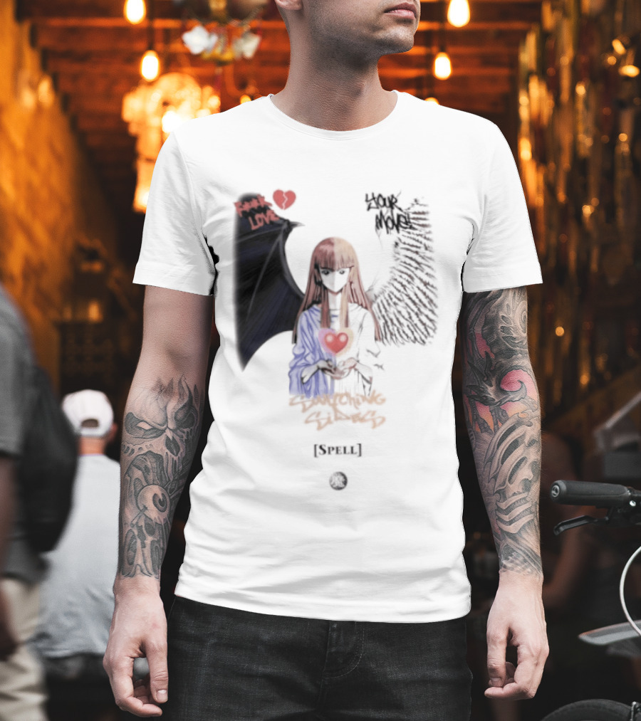 Yu Gi Oh Fuck Love Your Move Switching Sides Spell Dark Angel Heart T-Shirt