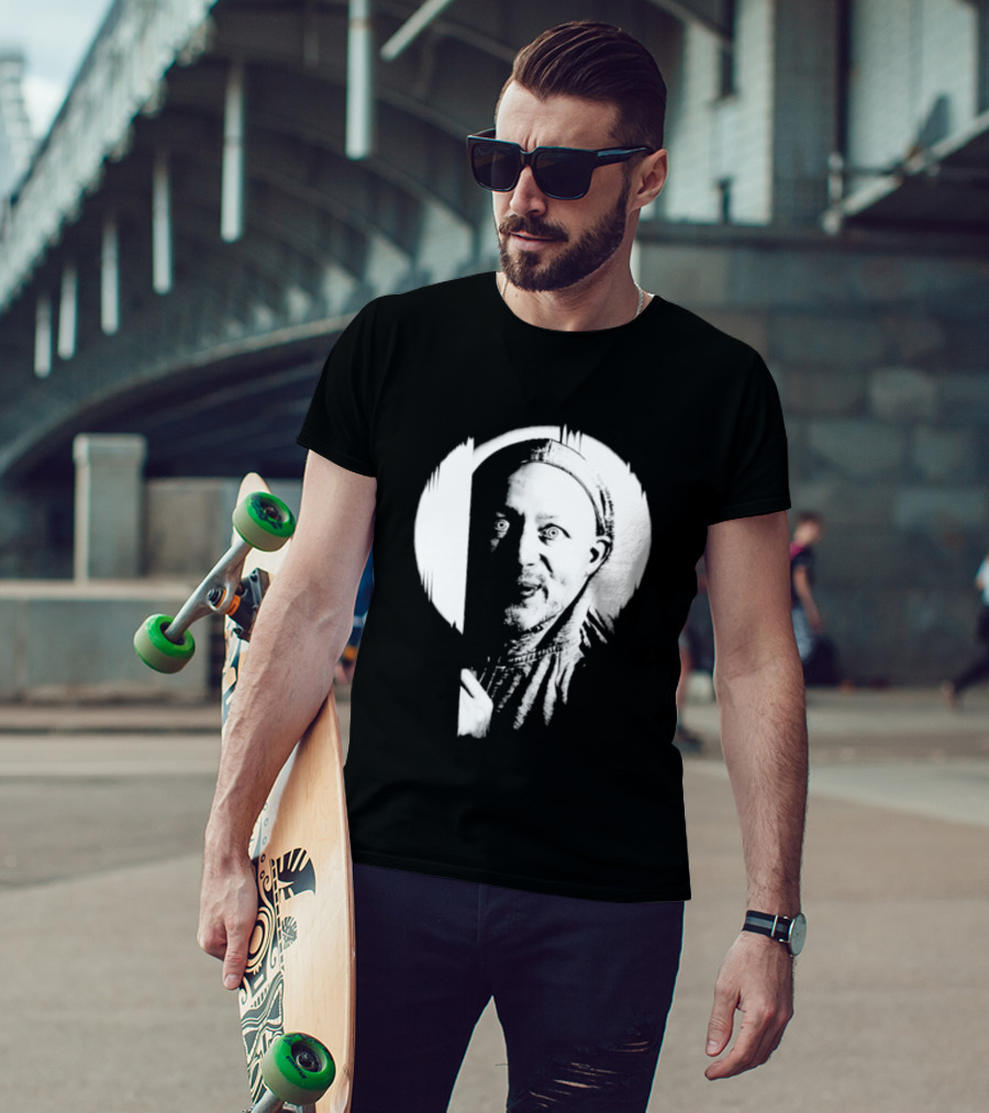 Brian Limond Curious Guy Face Sketch Circle T-Shirt