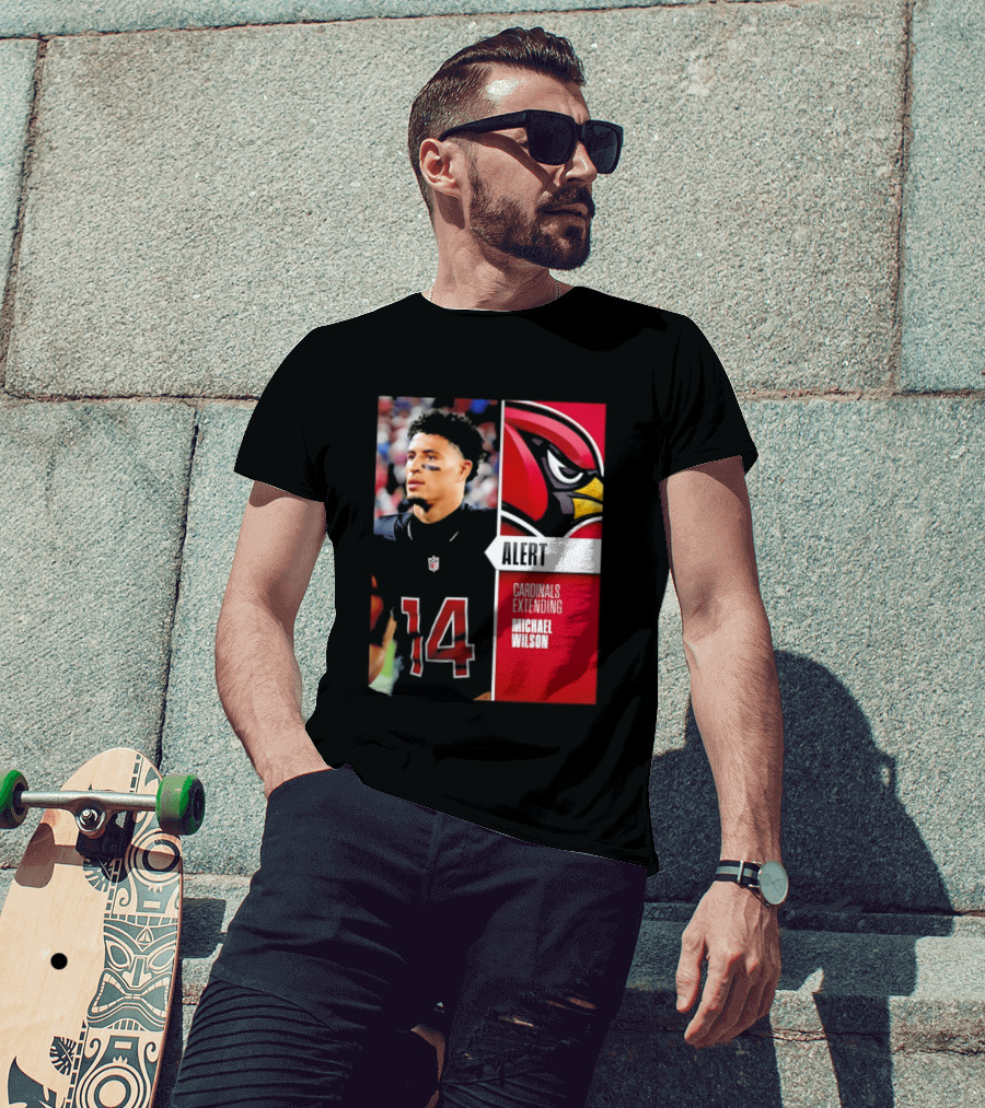 Alert Cardinals Extending Michael Wilson Arizona 14 T-Shirt