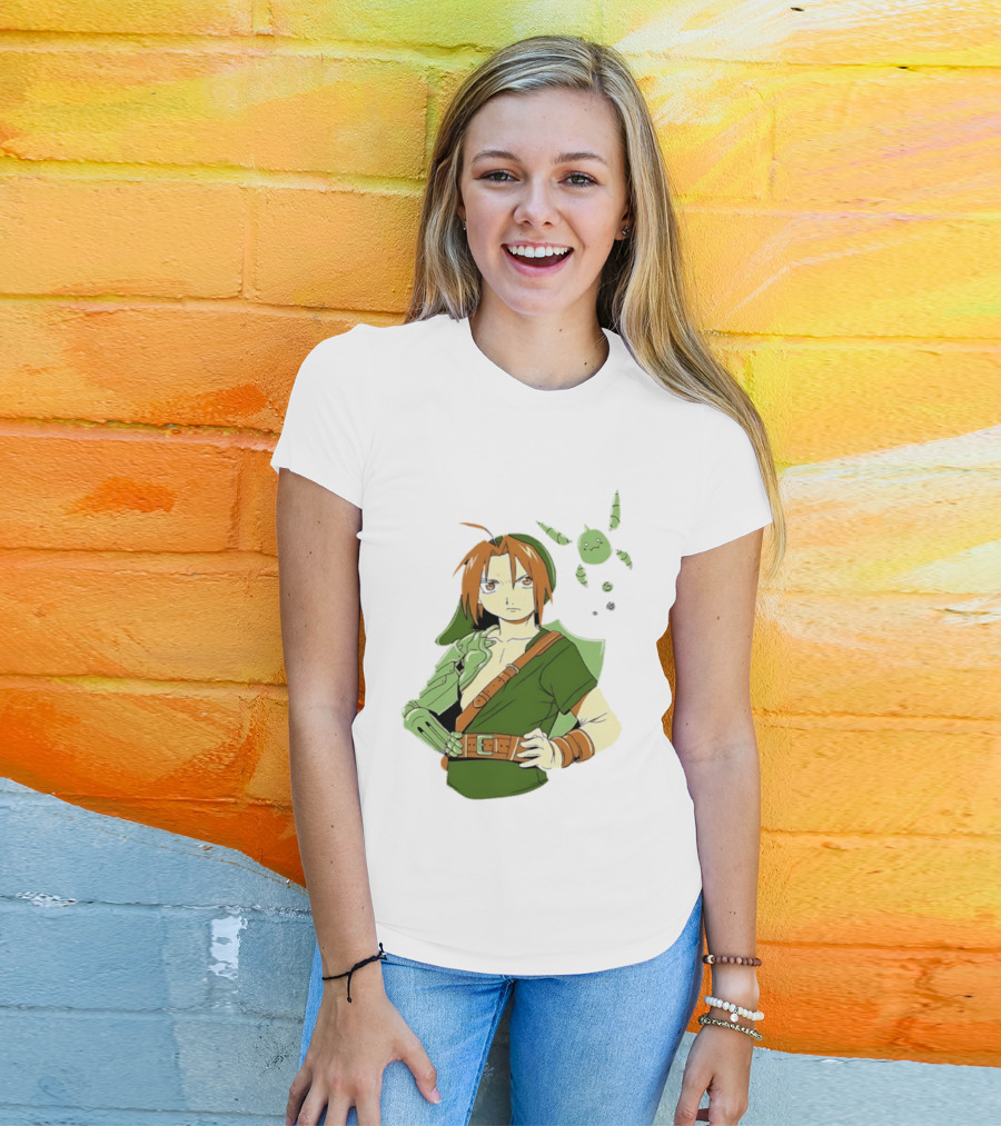 Edward Elric Crossover With Link Costume From Fullmetal Alchemist T-Shirt