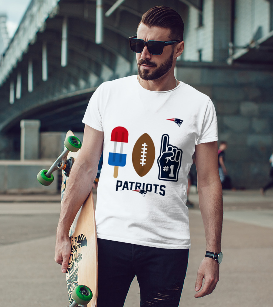 Patriots Americana Popsicle Football Number One Fan T-Shirt