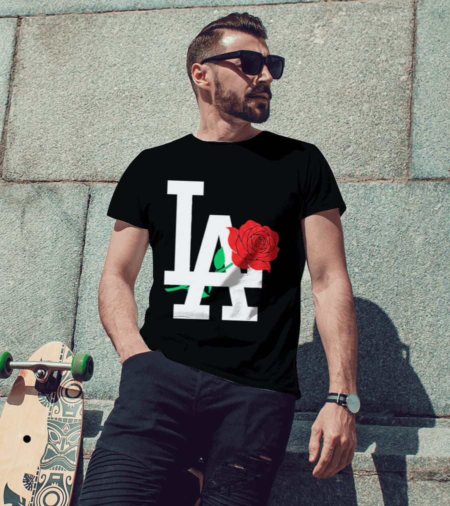 2026 Dodgers Date Night LA Rose T-Shirt