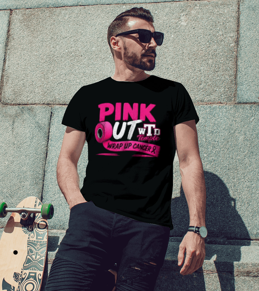 PINK OUT WTD Temple Wrap Up Cancer Awareness Event T-Shirt