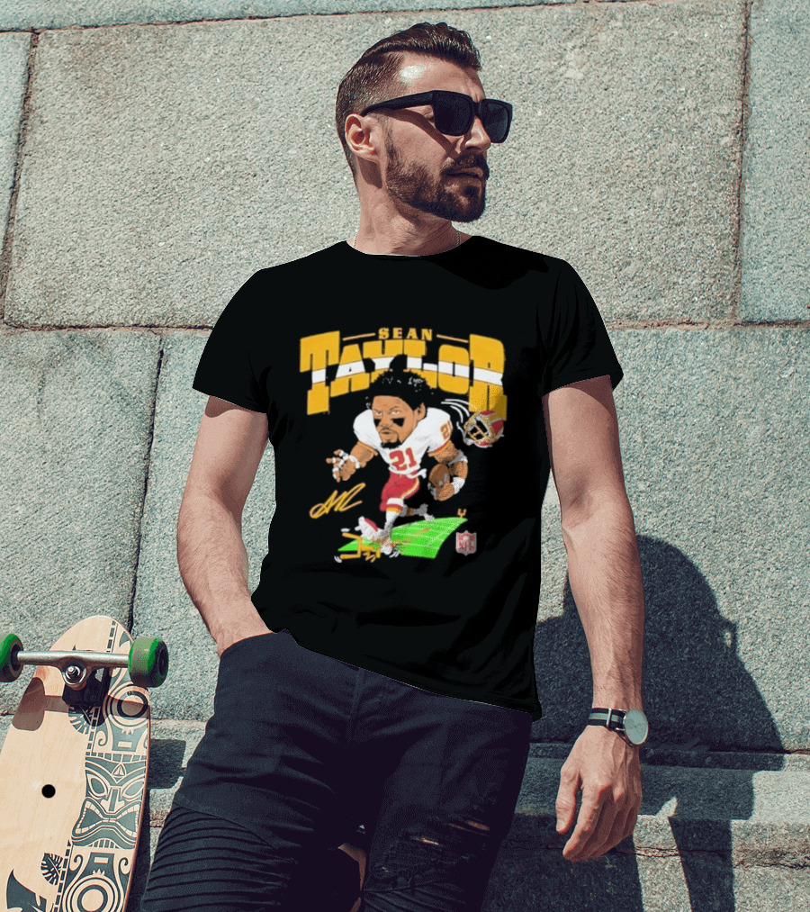 Sean Taylor NFL Football Caricature Washington Commanders 21 T-Shirt