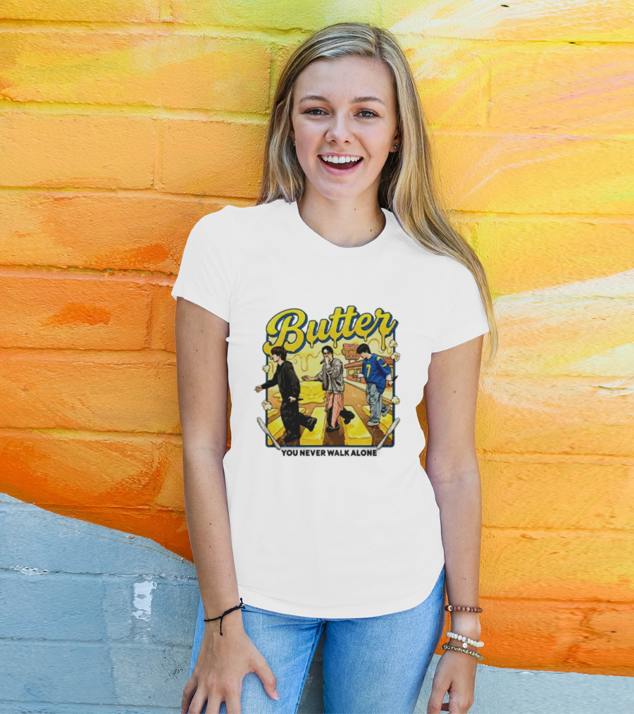 Butter BTS You Never Walk Alone Yellow Aesthetic Pop T-Shirt