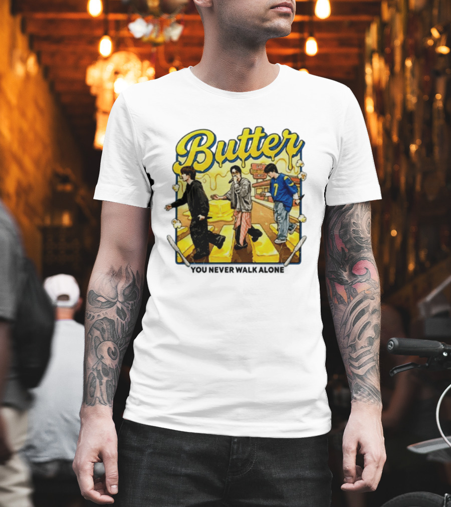 Butter BTS You Never Walk Alone Yellow Aesthetic Pop T-Shirt