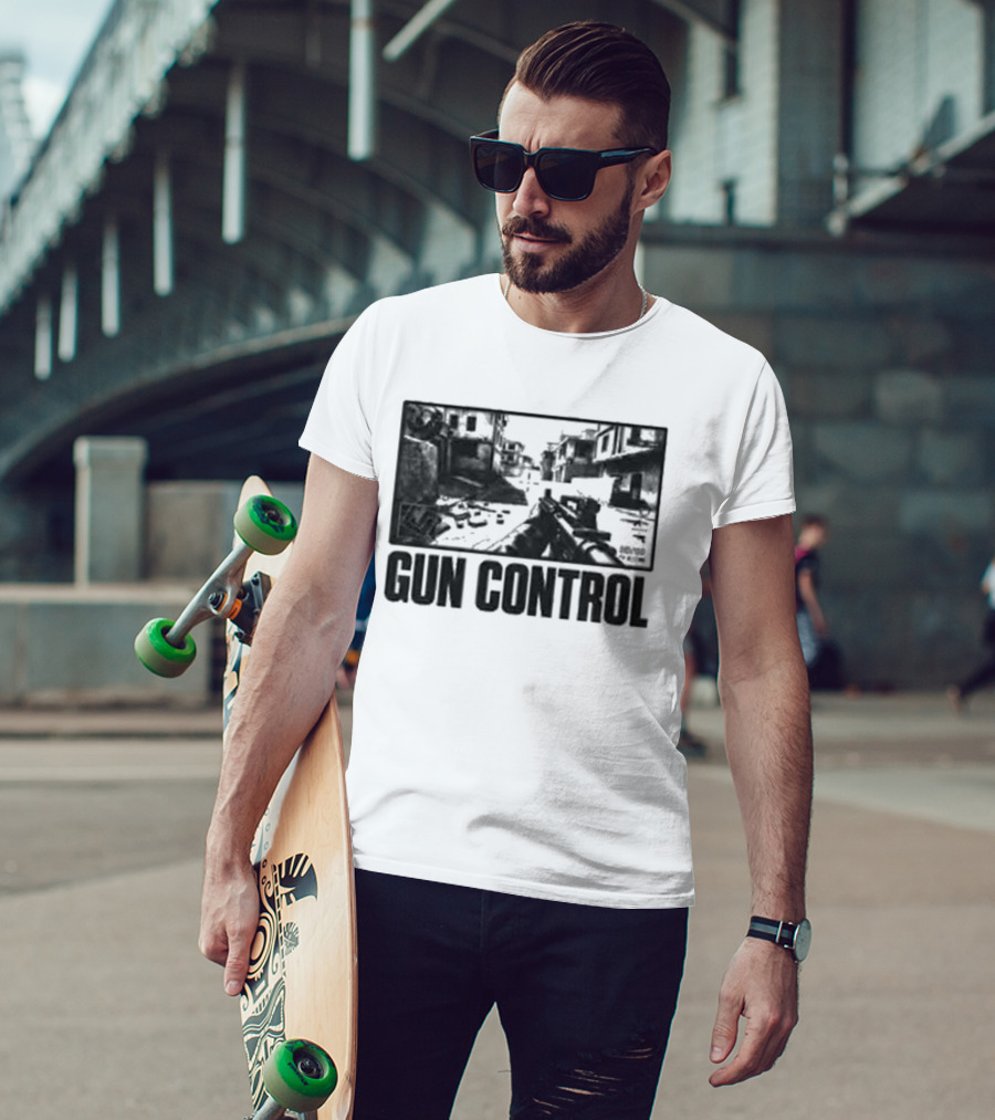 Christian Bale Movie Scene Gun Control T-Shirt