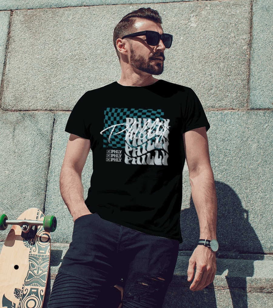 Philly Checkered Repeat Philadelphia Eagles Philly Philly T-Shirt
