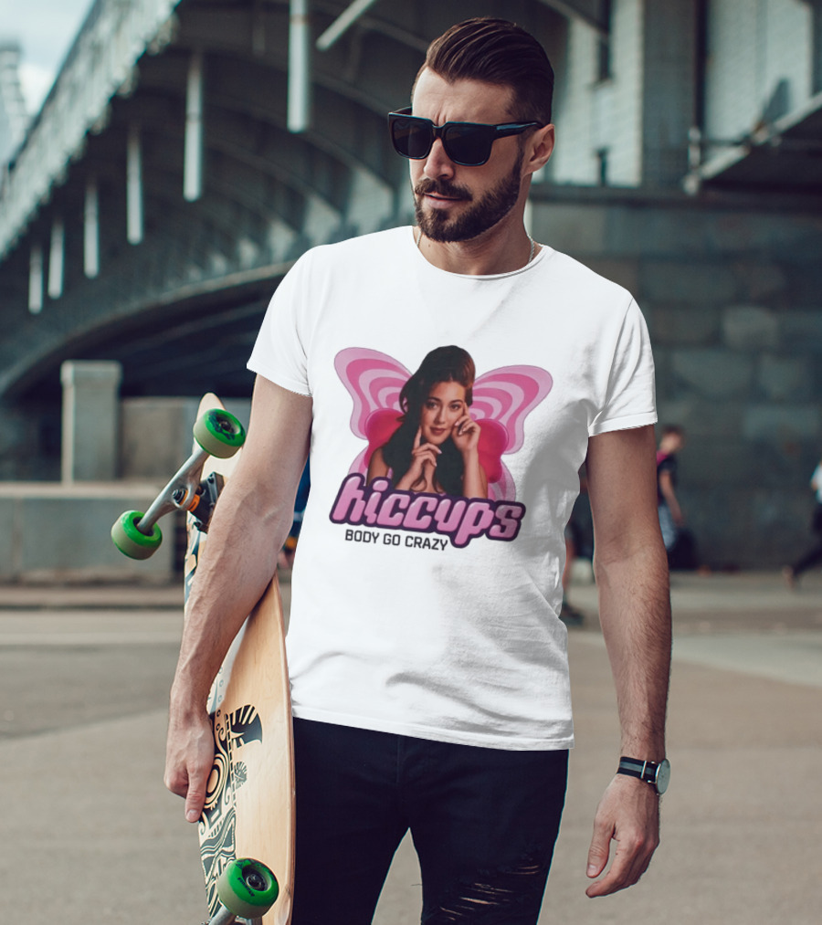 Hiccups Body Go Crazy Pink Butterfly Wings T-Shirt
