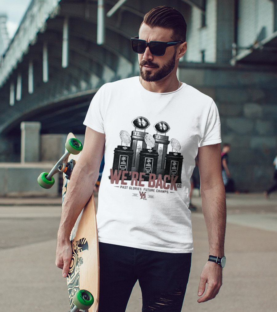 Nebraska Cornhuskers We're Back Past Glories Future Champs Trophies T-Shirt