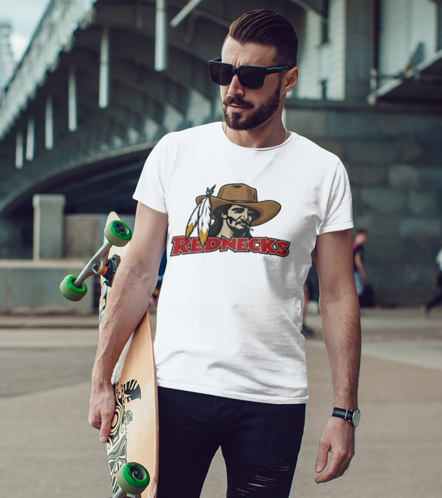 Rednecks Cowboy Icon With Feathered Hat T-Shirt