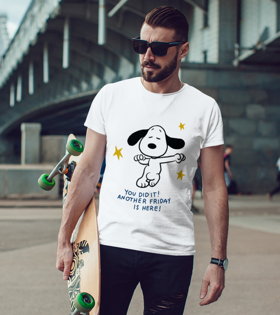 Snoopy You Did It Another Friday Is Here Dancing Celebration T-Shirt