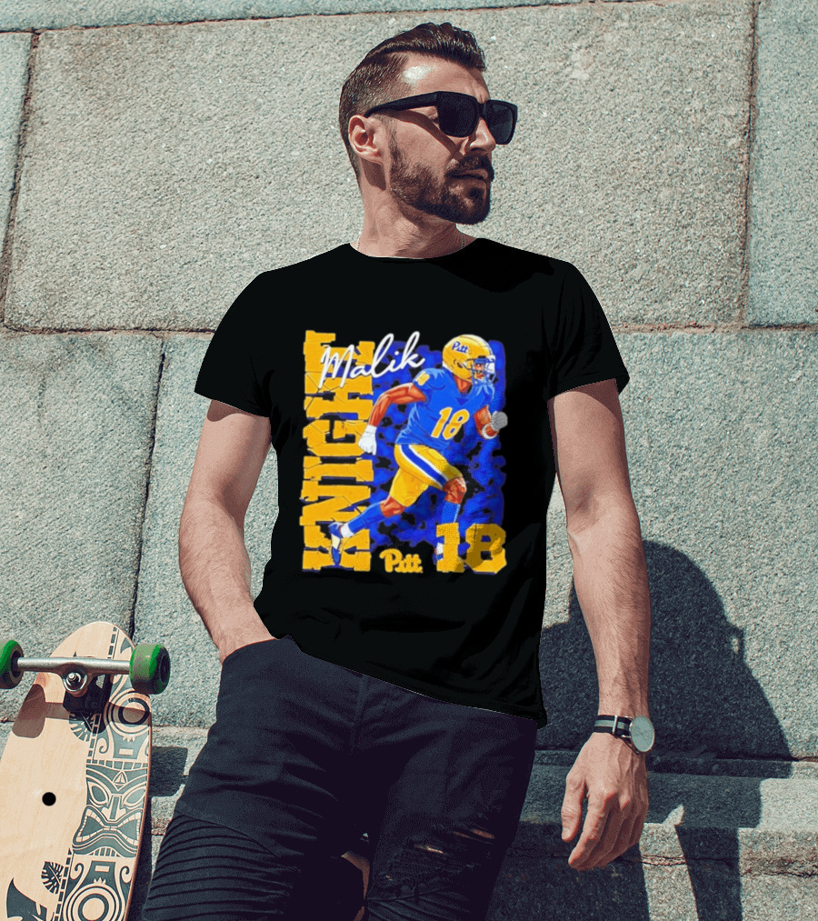 Malik Knight 18 Pitt Panthers Football Player T-Shirt