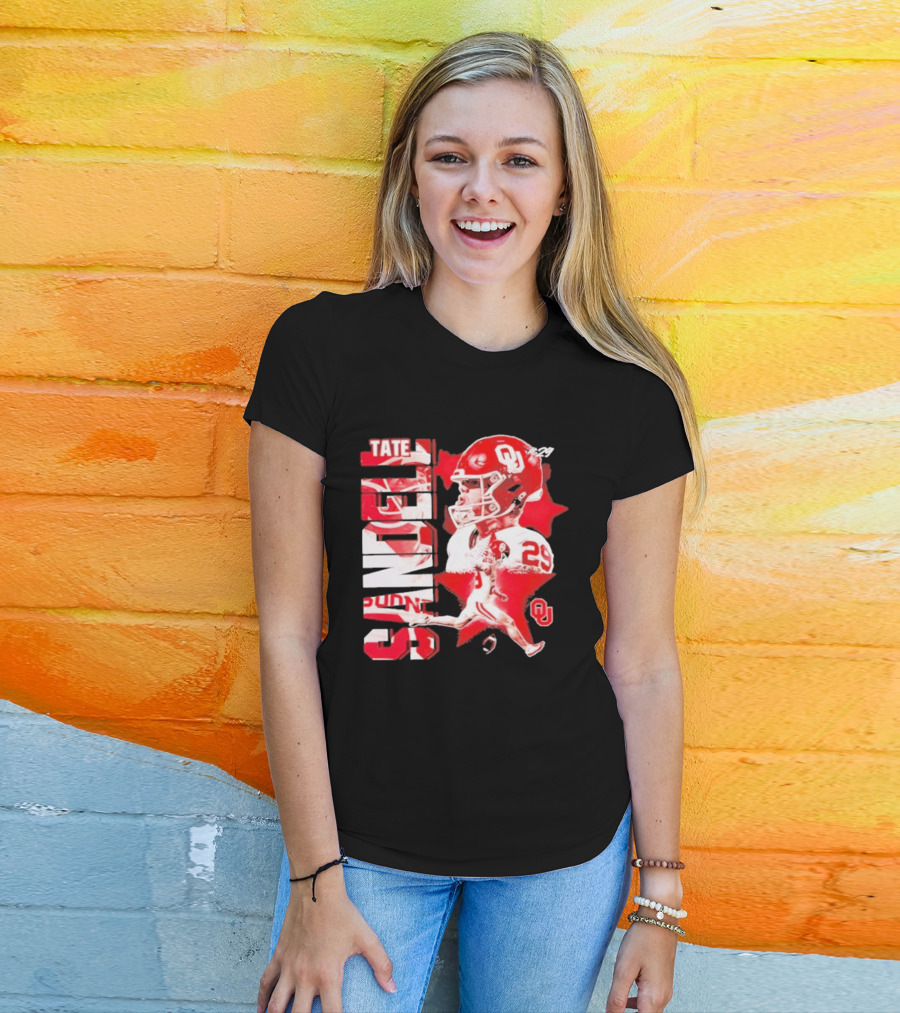 Tate Sandell 29 Oklahoma Sooners Football OU T-Shirt