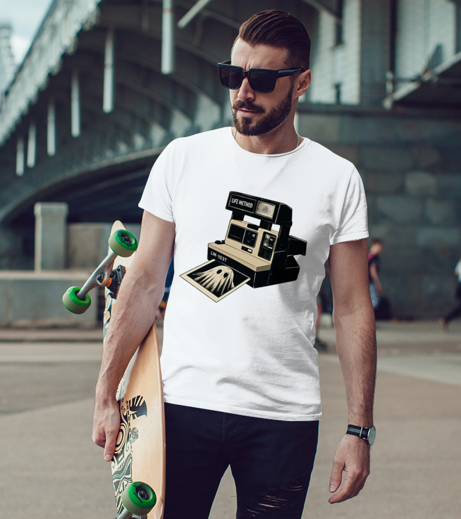 Life Method LM103T Ghost Polaroid Camera Instant Photography Film T-Shirt
