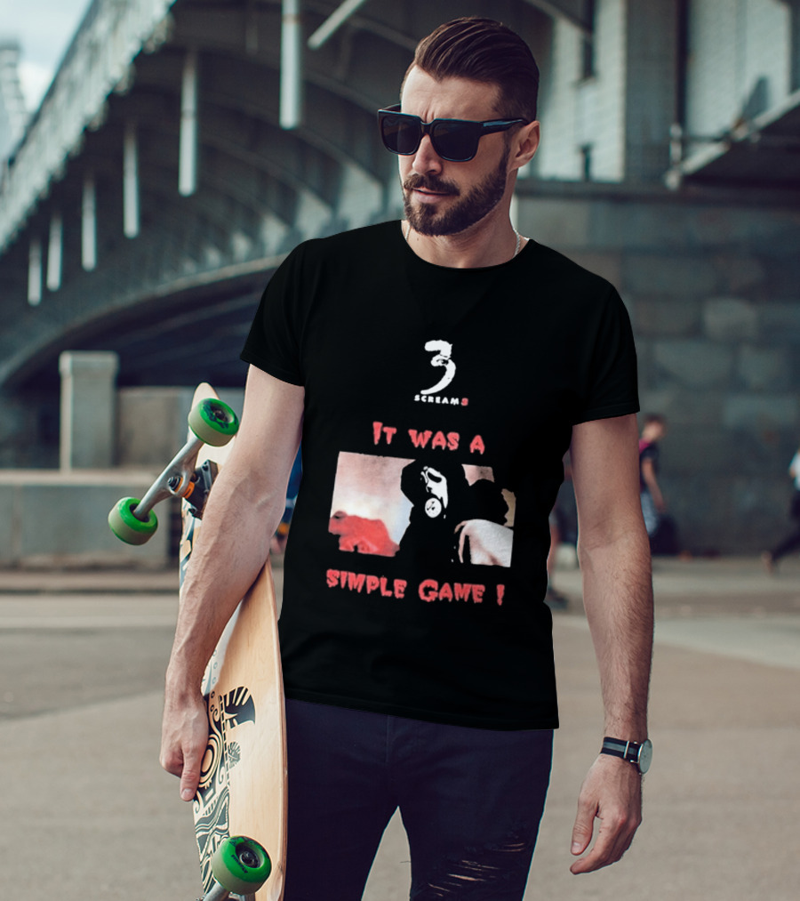 2026 Scream 3 It Was A Simple Game Retro Horror Movie Scene T-Shirt