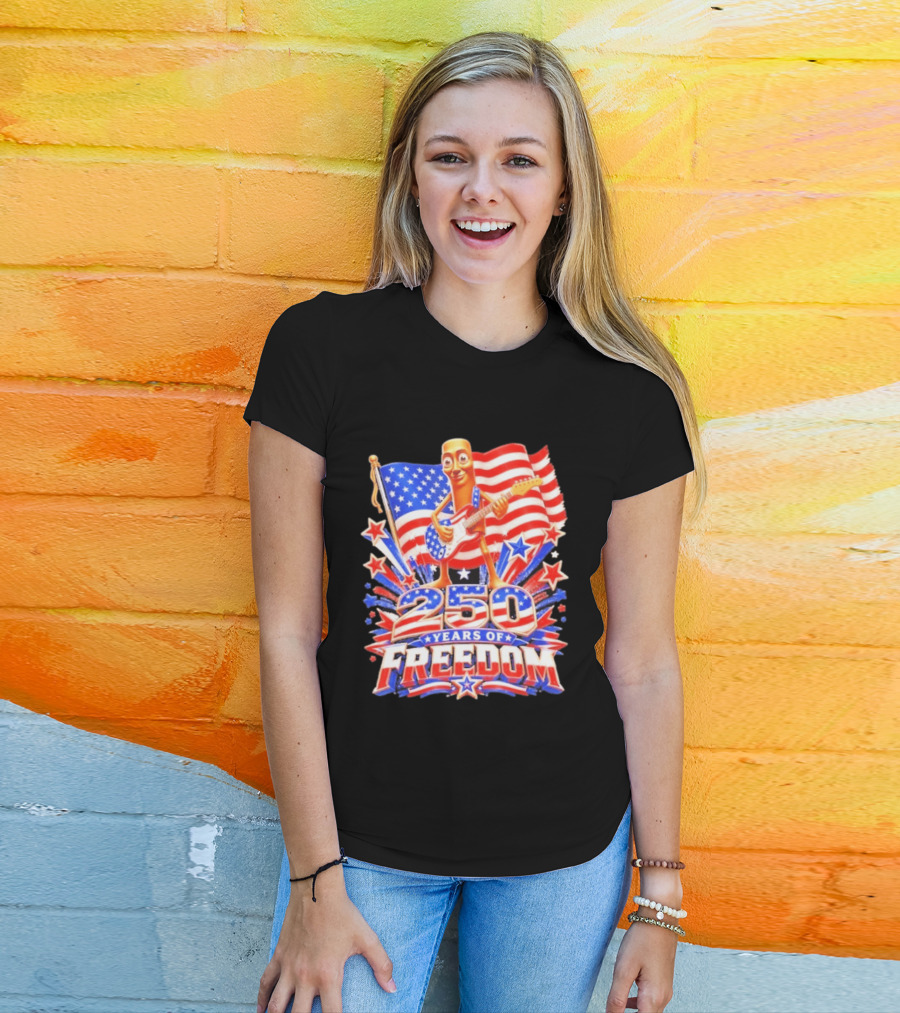 Tung Sahur 250 Years Of Freedom USA Flag 4th July Brainrot Meme T-Shirt