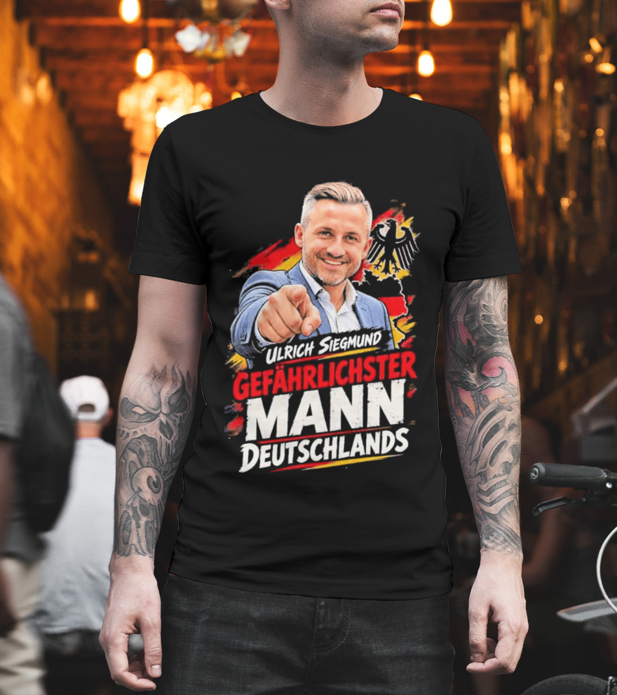 Ulrich Siegmund Gefährlichster Mann Deutschlands Adler Sketch T-Shirt