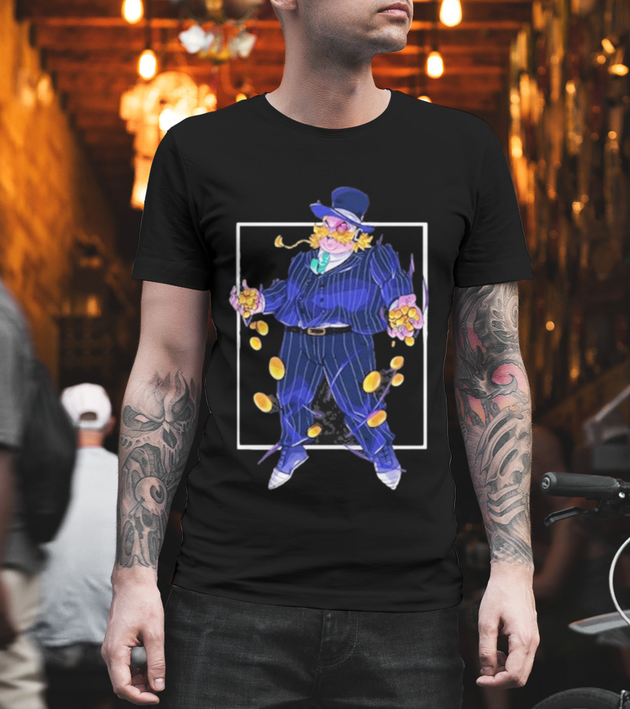 Dropout Mr Moneybags Top Hat Suit Coins September 2026 T-Shirt