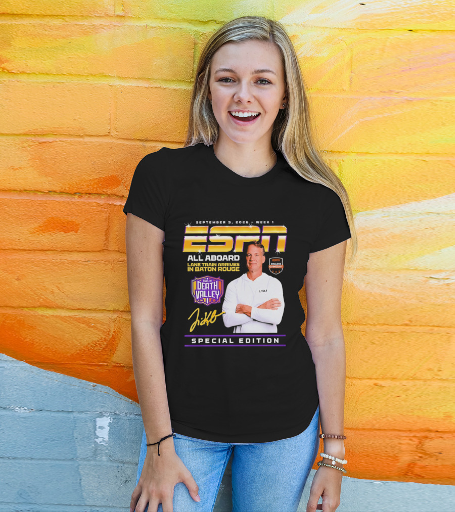 ESPN Special Edition September 5 2026 Week 1 All Aboard Tigers Express Death Valley Gameday T-Shirt
