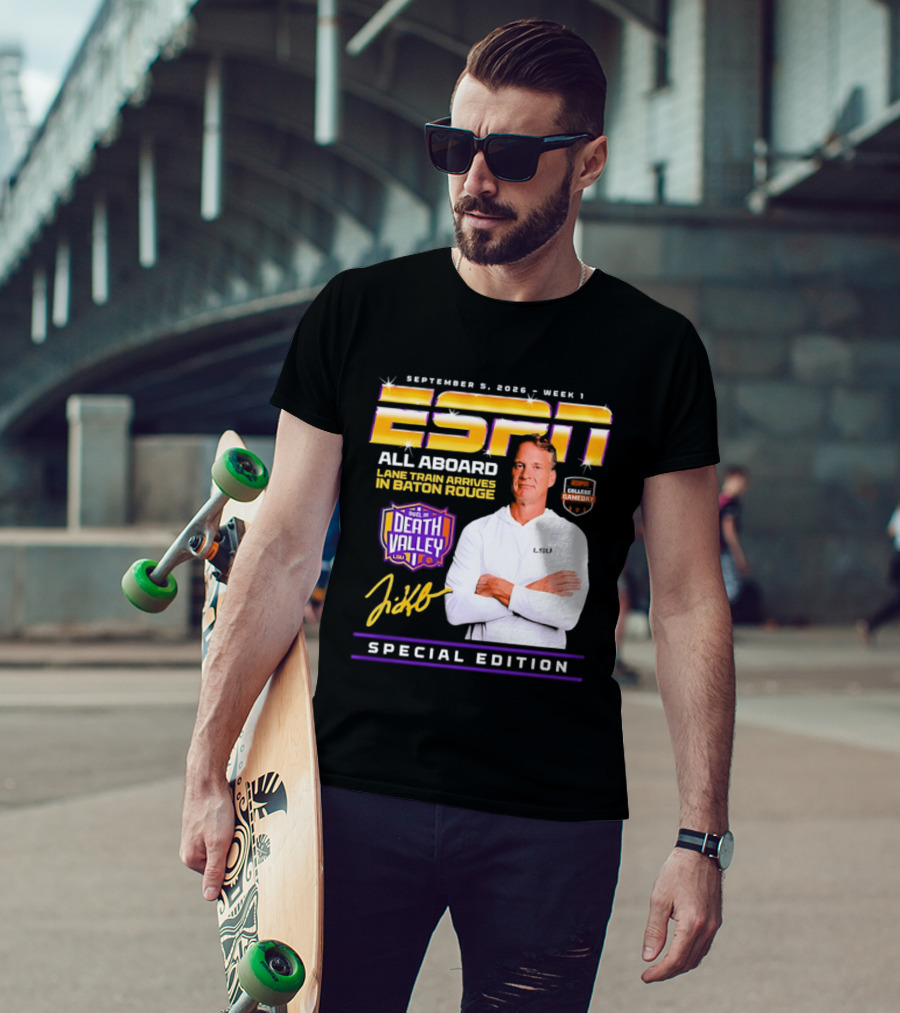 ESPN Special Edition September 5 2026 Week 1 All Aboard Tigers Express Death Valley Gameday T-Shirt