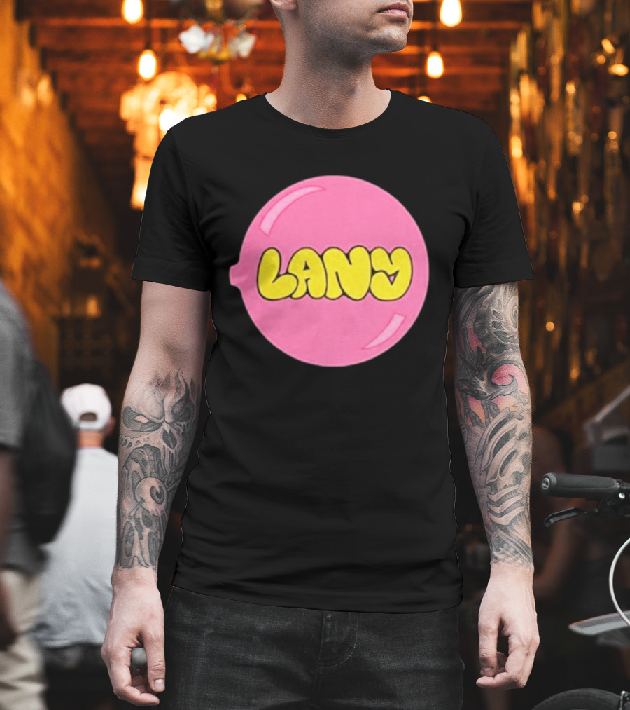 LANY Stuck On You Pink Yellow Bubble T-Shirt