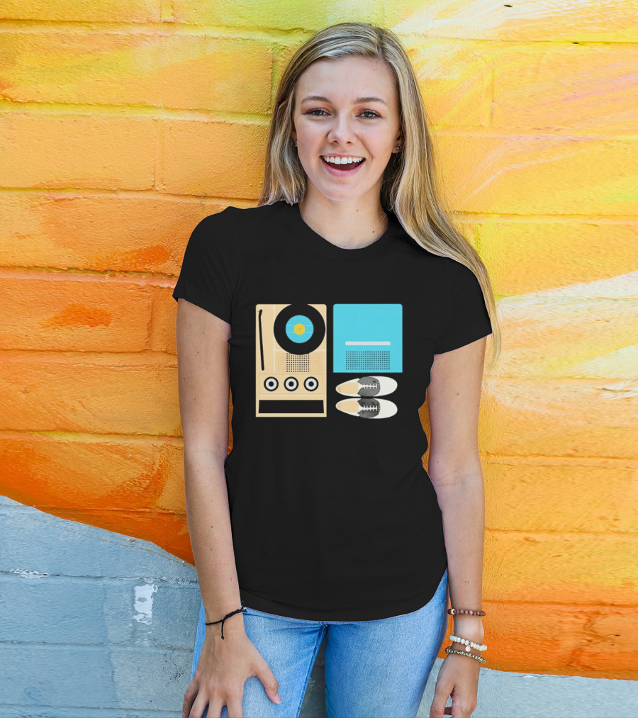 Sam And Suzy Essentials Moonrise Kingdom Record Player Sneakers T-Shirt