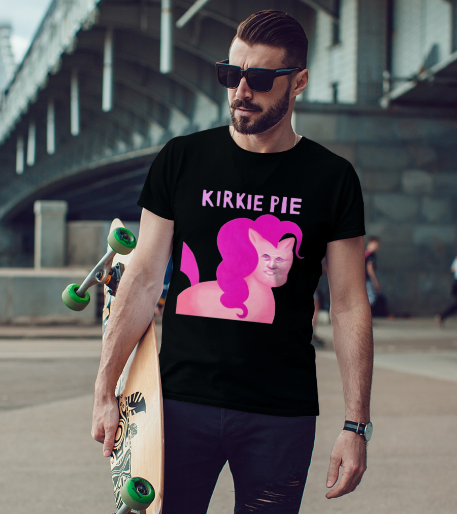Kirkie Pie Pink Pony Cartoon Face T-Shirt