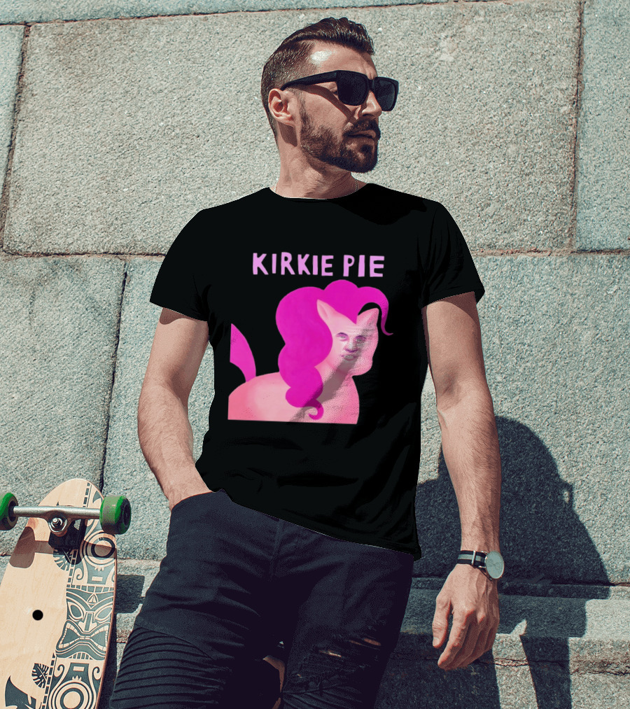 Kirkie Pie Pink Pony Cartoon Face T-Shirt