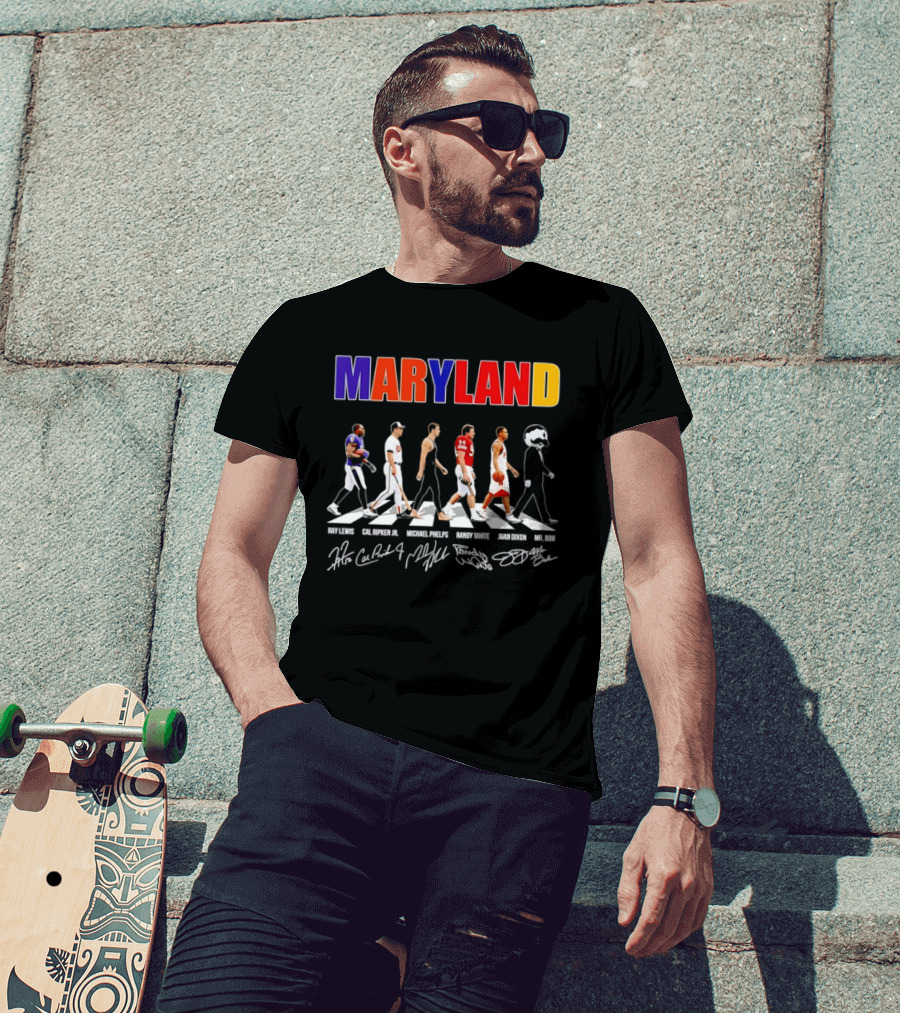 Maryland Ray Lewis Cal Ripken Jr Michael Phelps Randy White Juan Dixon Mr Boh T-Shirt