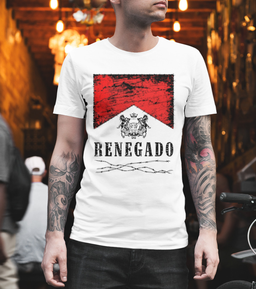 Renegado Born To Be Wild Red Crest Gothic T-Shirt