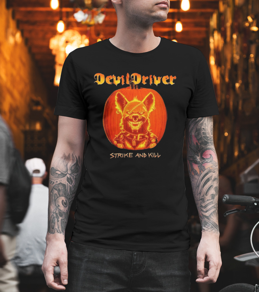DevilDriver Halloween 2026 Strike And Kill Pumpkin T-Shirt