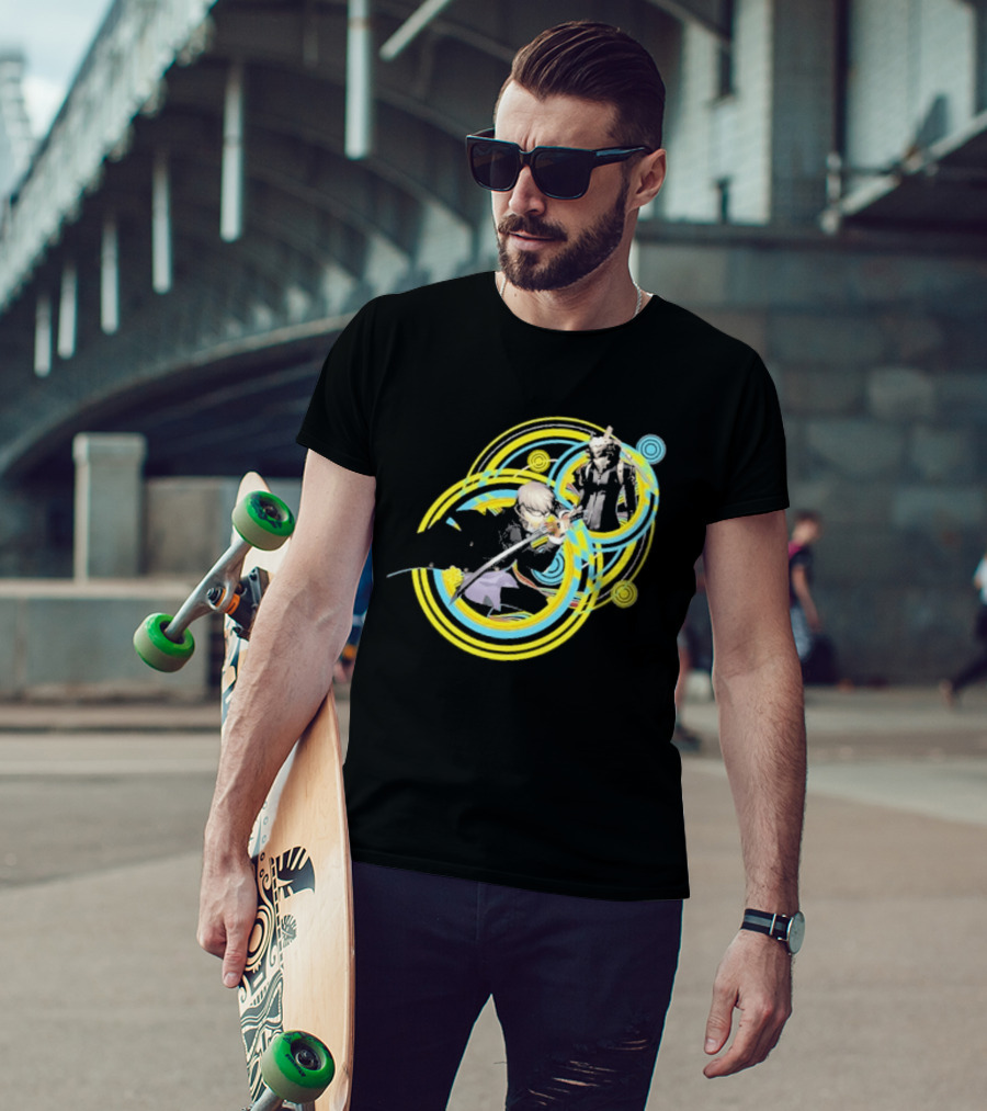 Persona 4 Revival Black Vibrant Character Artistry T-Shirt