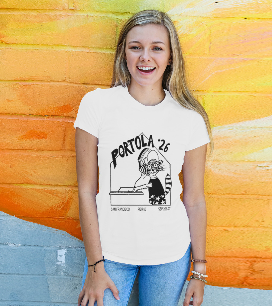 Portola 2026 San Francisco Festival DJ Cat T-Shirt