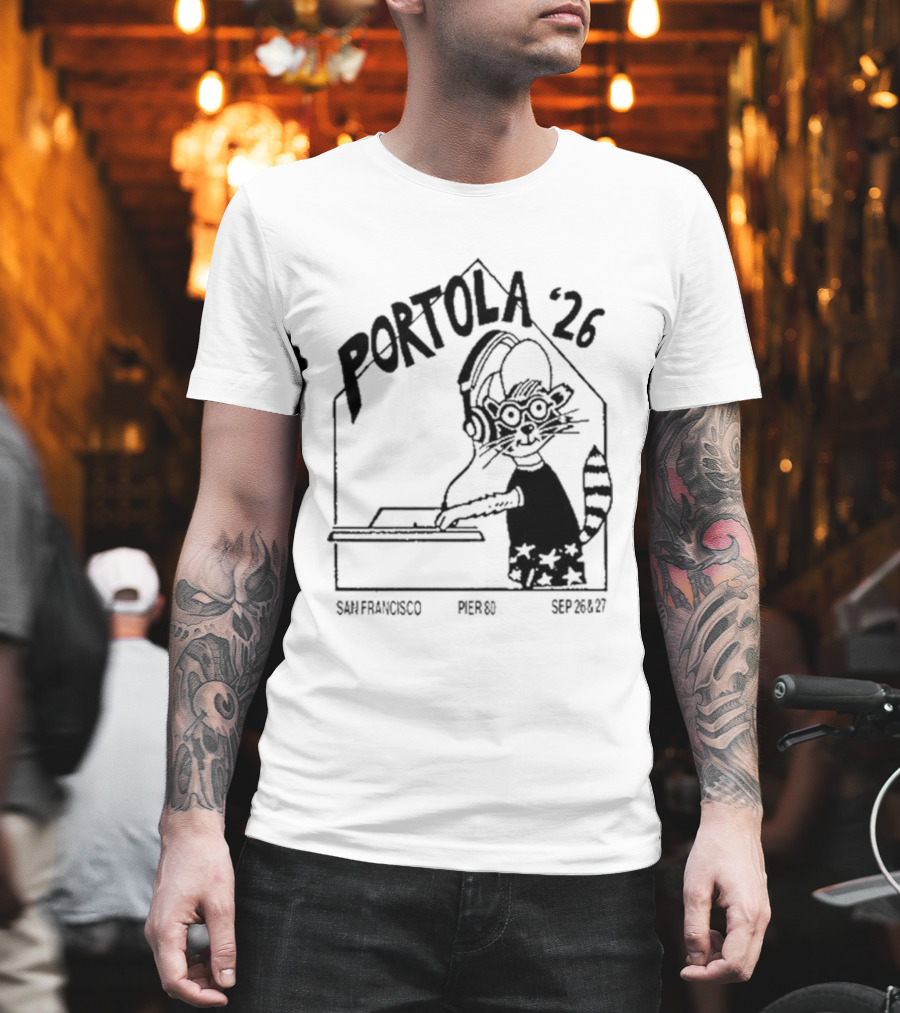 Portola 2026 San Francisco Festival DJ Cat T-Shirt