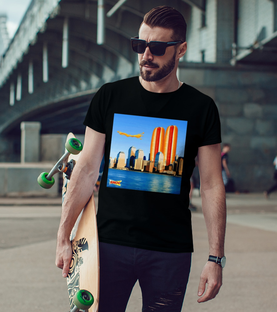 Snoc Hot Dog Twin Towers New York City 911 Event T-Shirt