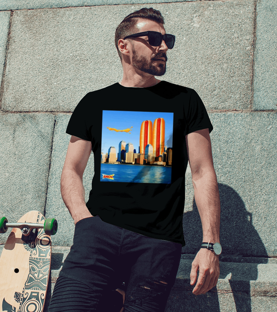 Snoc Hot Dog Twin Towers New York City 911 Event T-Shirt