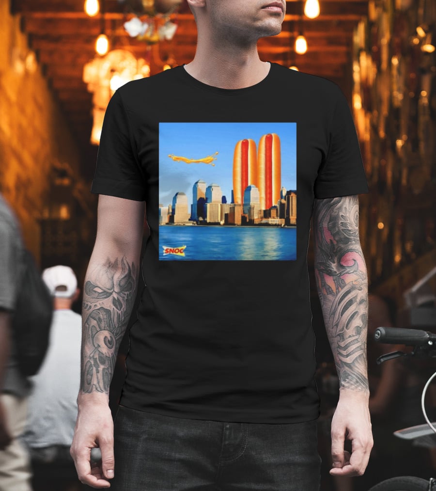 Snoc Hot Dog Twin Towers New York City 911 Event T-Shirt
