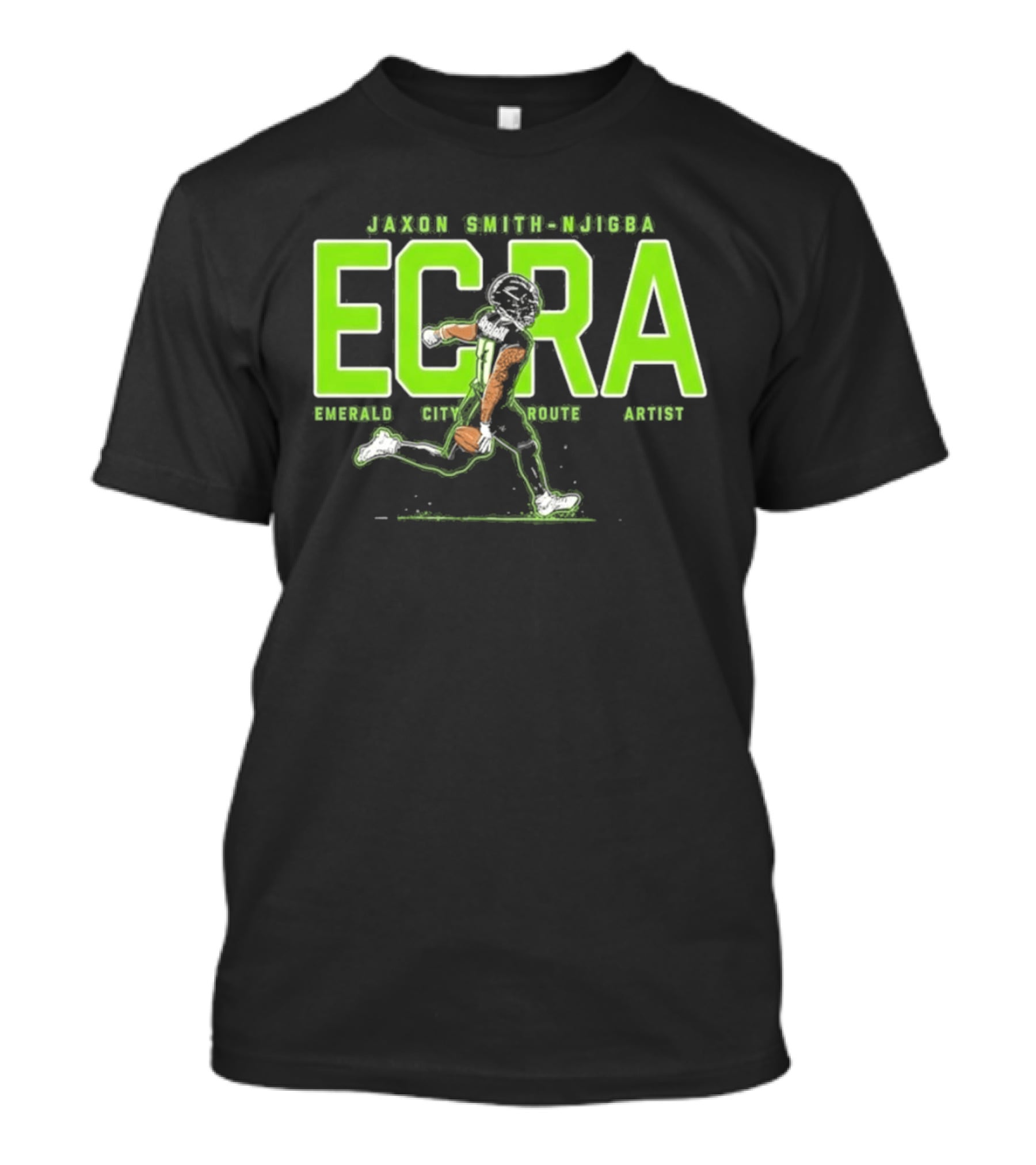 Jaxon Smith Njigba ECRA Emerald City Route Artist T-Shirt