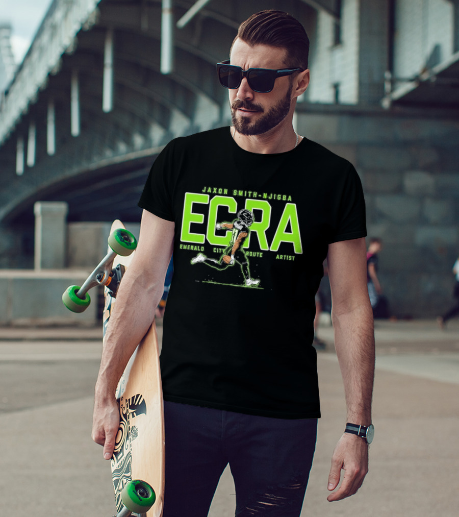 Jaxon Smith Njigba ECRA Emerald City Route Artist T-Shirt