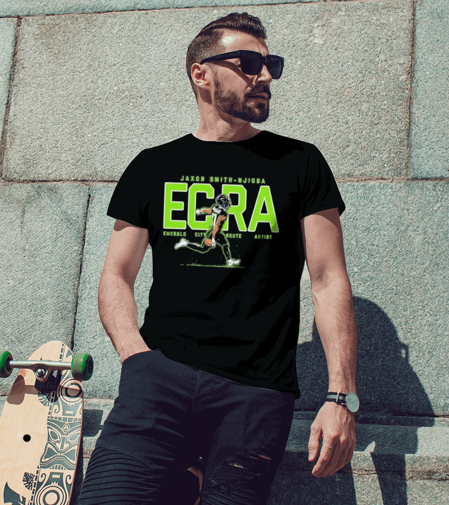 Jaxon Smith Njigba ECRA Emerald City Route Artist T-Shirt
