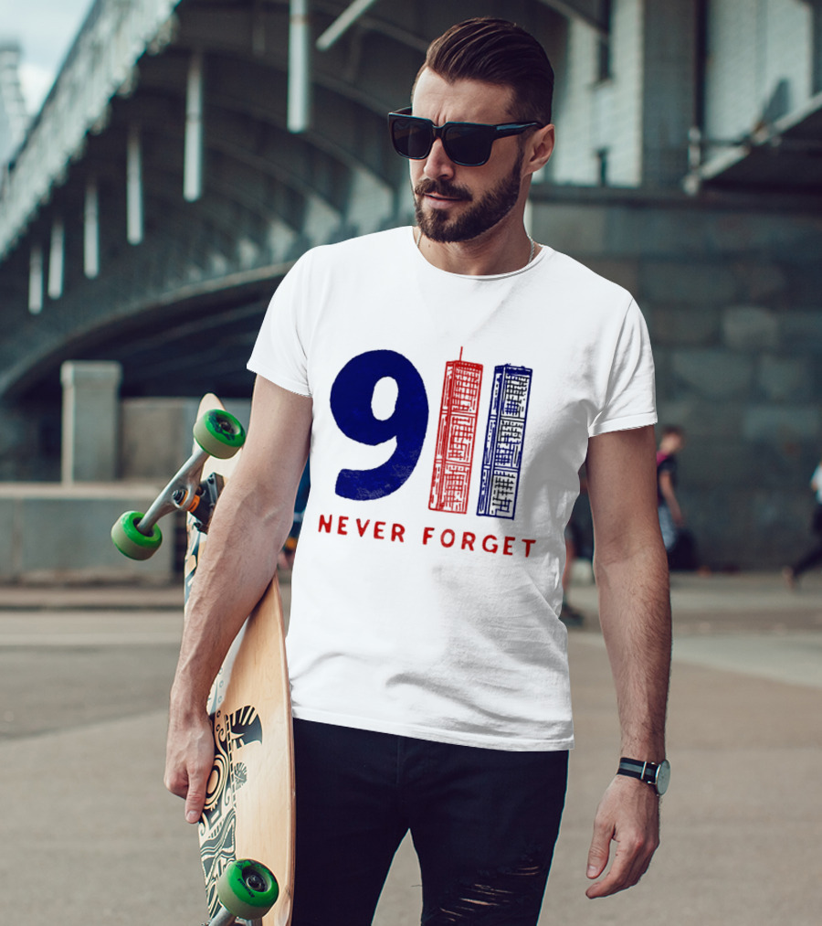 9/11 Never Forget Twin Towers American Patriotism T-Shirt