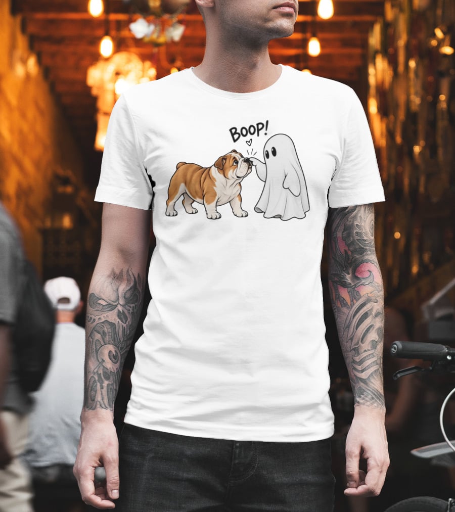 Bulldog Boop Ghost Halloween T-Shirt