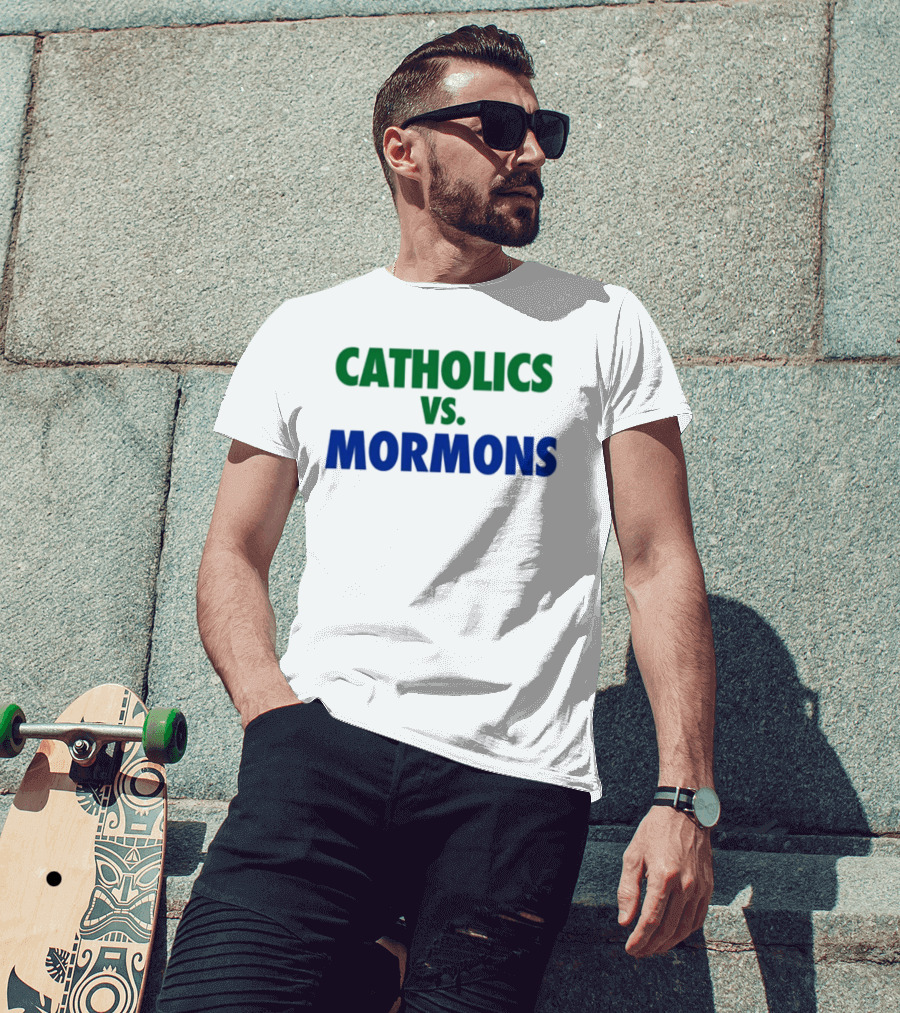 Catholics Vs Mormons Rivalry Matchup T-Shirt