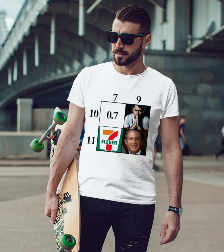 7 Eleven 07 George W. Bush Charlie Kirk Punnett Square 9 10 11 T-Shirt