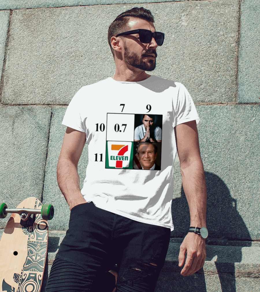 7 Eleven 07 George W. Bush Charlie Kirk Punnett Square 9 10 11 T-Shirt