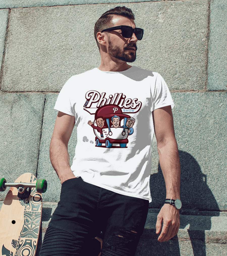Philadelphia Phillies The Phillies Show Vintage Cartoon Golf Cart T-Shirt