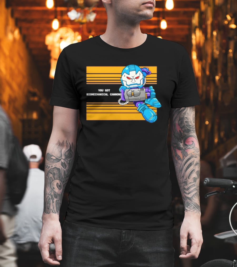 Apocalypse Marvel Cartoon Biomechanical Cannons T-Shirt