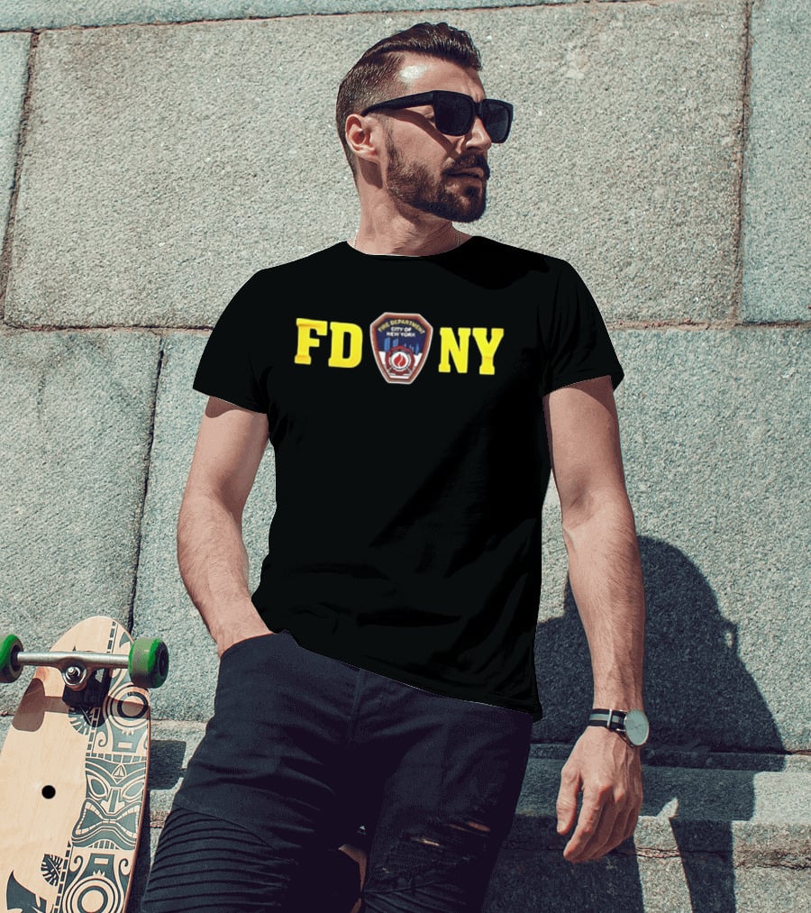 FDNY New York Yankees 2026 First Due At Yankee Stadium House On The Hill Two Sided T-Shirt