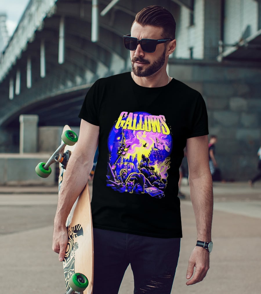 Gallows London Big Ben Wolf Apocalypse Urban Chaos Scene T-Shirt